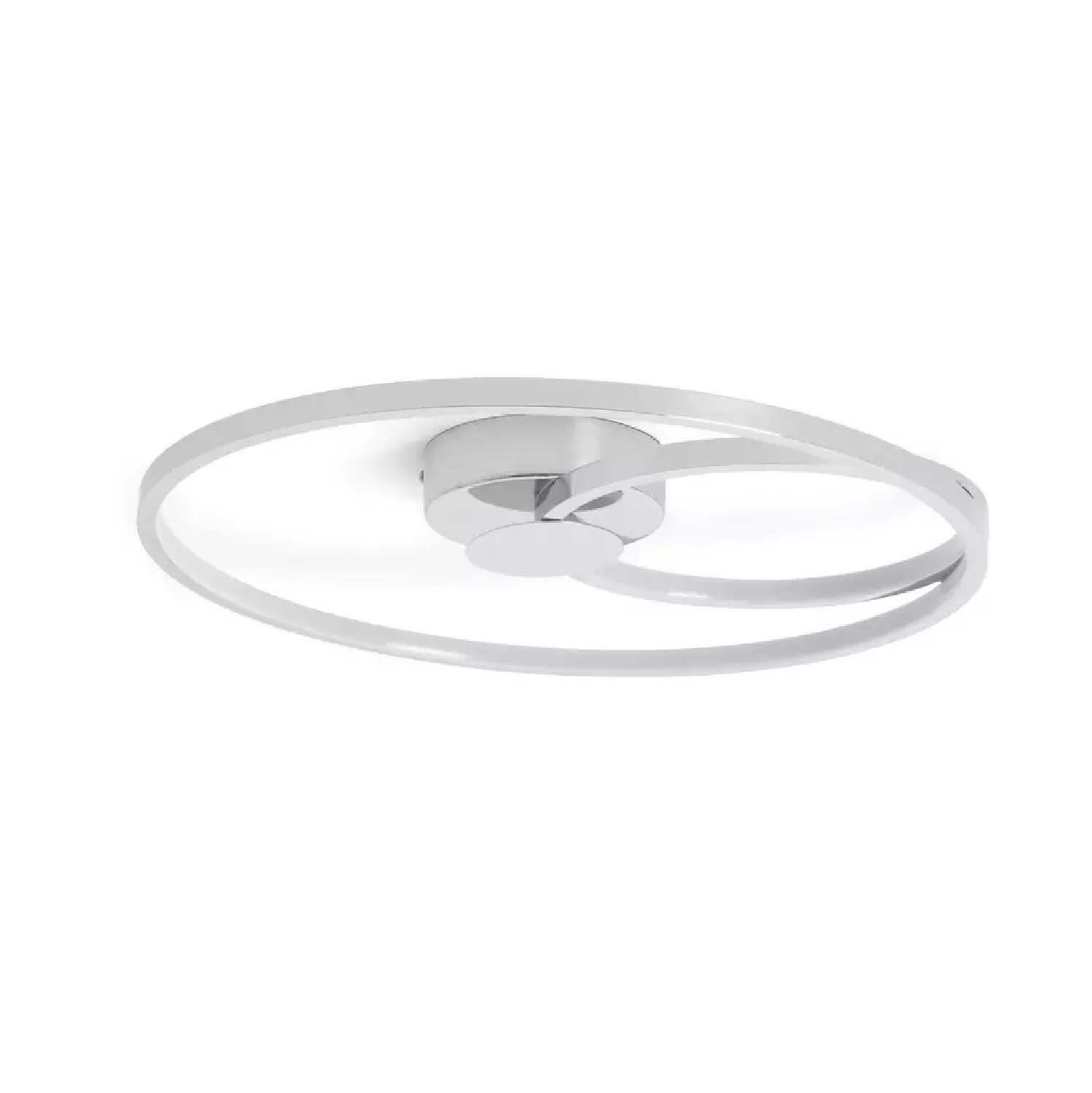 Habitat Pill Metal LED Flush Ceiling Light - Chrome