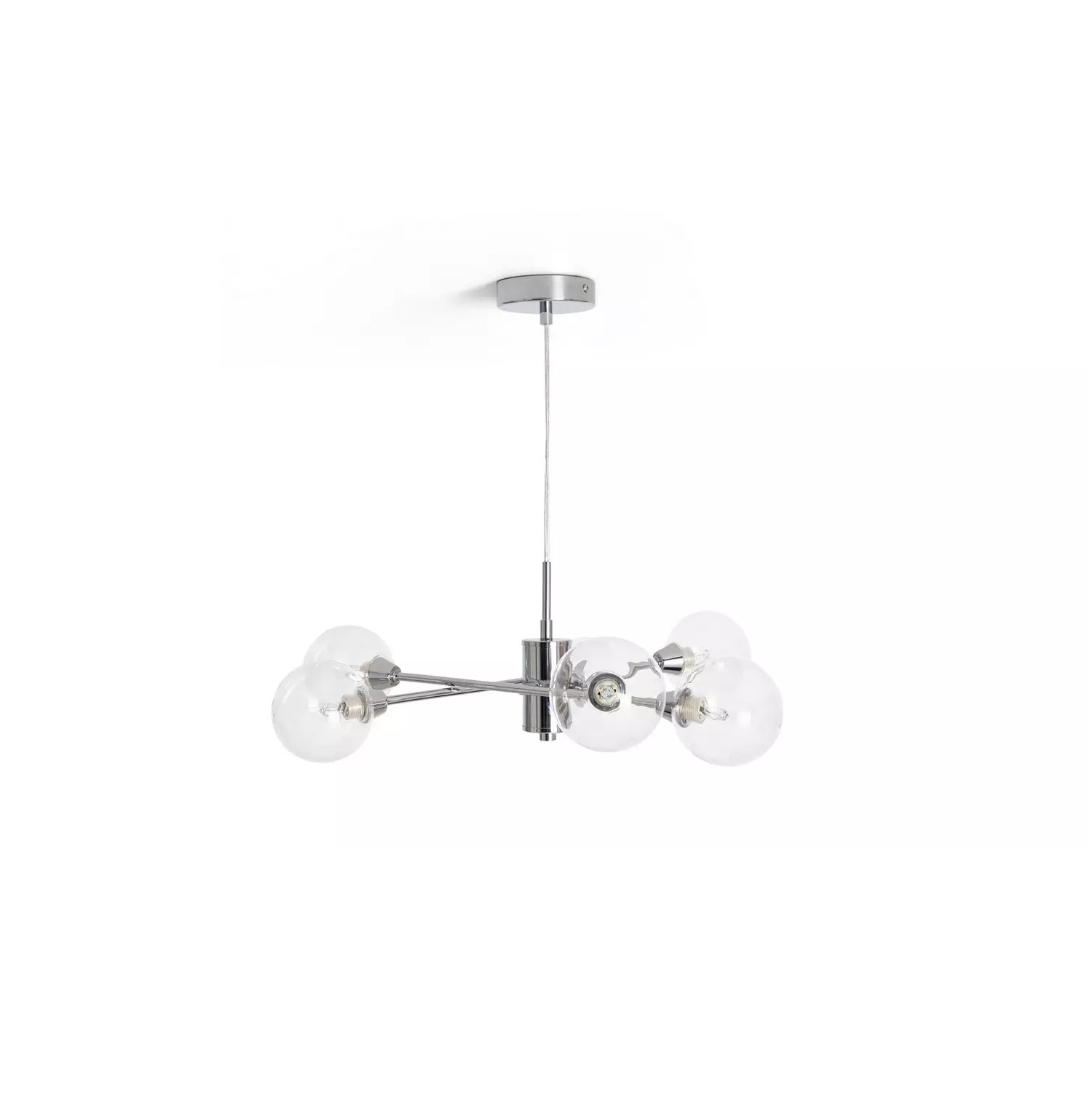 Habitat Sputnik Glass 6 Light Pendant Light - Chrome