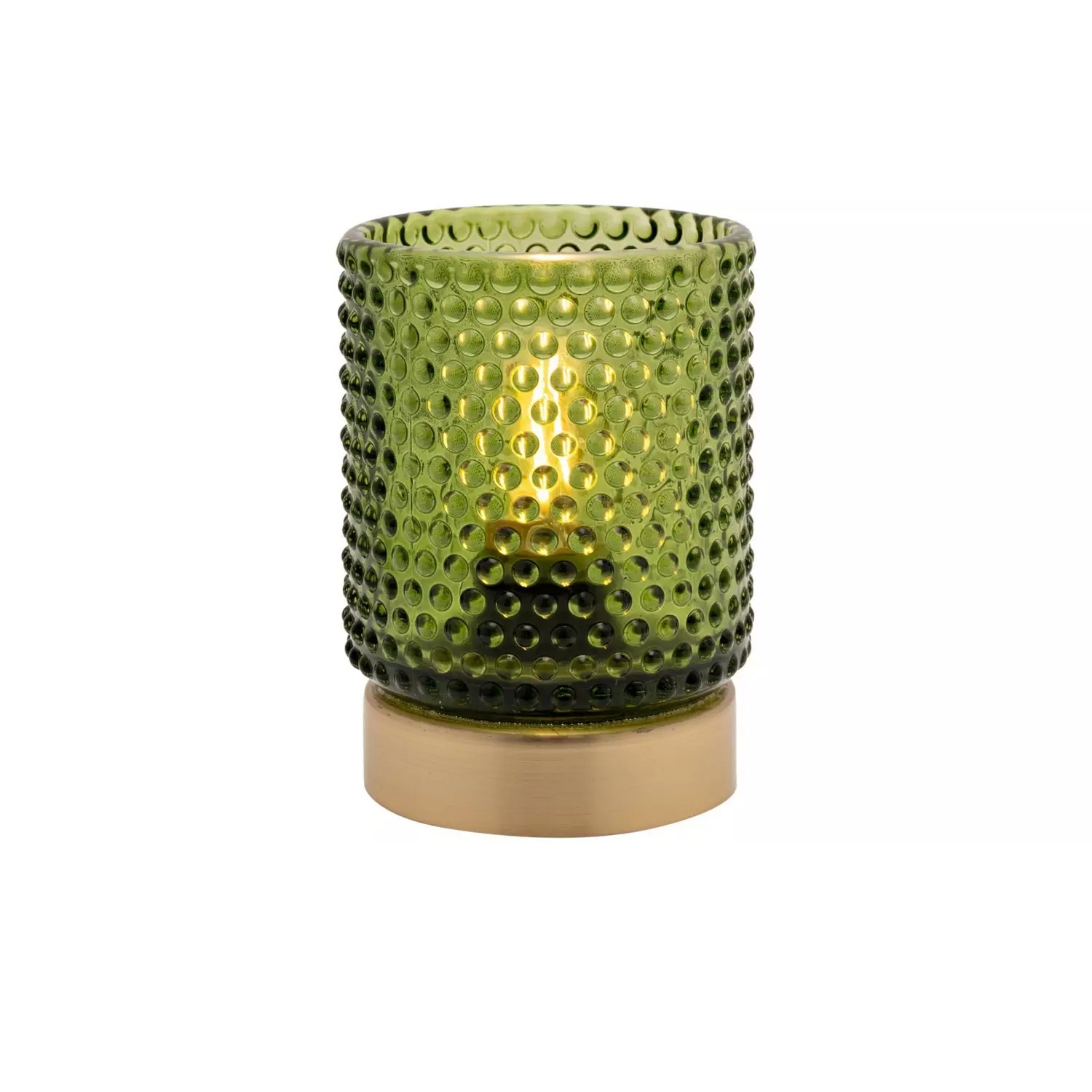 Hestia Metal LED Cordless Portable Table Lamp - Gold & Green
